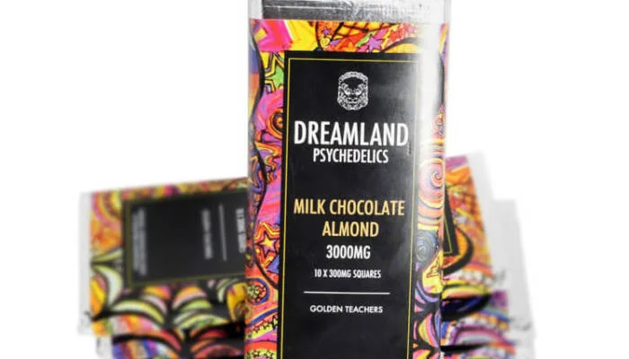 Dreamland Psychedelics Milk Chocolate Almond Bar 300mg